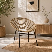Πολυθρόνα Nextdeco Helios rattan Υ75x70x60εκ.