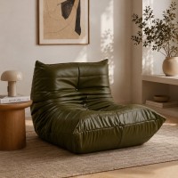 Πολυθρόνα Nextdeco Togo eco leather λαδί Υ70x97x85εκ.