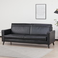 Καναπές κρεβάτι τριθέσιος Nextdeco Soho μαύρος Υ81x201x90εκ.