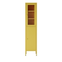 Ντουλάπι μεταλλικό Nextdeco με 2 πόρτες κίτρινο Υ180x35x30εκ.