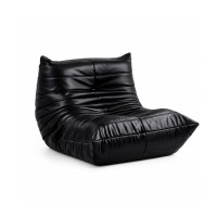 Πολυθρόνα Nextdeco Togo eco leather μαύρη Υ70x97x85εκ.