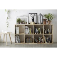 Ραφιέρα Nextdeco Natural μασίφ ξύλο Υ145×73,4×30εκ.