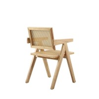 Καρέκλα ξύλινη Nextdeco Benson πλάτη PE Rattan 49,6x57xY805εκ