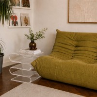 Τραπεζάκι - Κομοδίνο Nextdeco S Shape ακρυλικό διάφανο Υ43x34x30εκ.