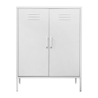 Ντουλάπα μεταλλική Nextdeco δίφυλλη λευκή Υ102x80x40εκ.