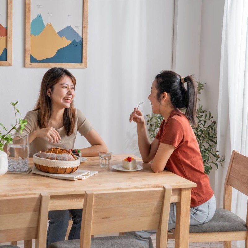 Τραπέζι τραπεζαρίας Nextdeco Natural μασίφ ξύλο Υ74×150×90εκ.