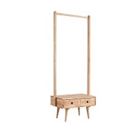 Κρεμάστρα ρούχων Nextdeco Natural μασίφ ξύλο Υ165,5x65x40εκ.