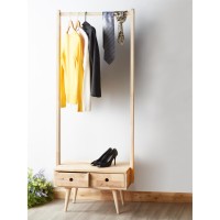Κρεμάστρα ρούχων Nextdeco Natural μασίφ ξύλο Υ165,5x65x40εκ.