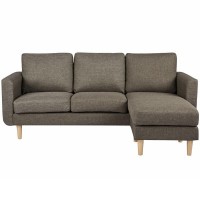 Καναπές γωνιακός Nextdeco Flex καφέ Υ83x197x137εκ