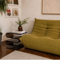Τραπεζάκι - Κομοδίνο Nextdeco S Shape ακρυλικό καφέ Υ43x34x30εκ.