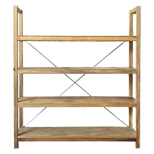 Ραφιέρα Nextdeco ανακυκλωμένο ξύλο teak - mahoni Υ200xM185xΠ39εκ