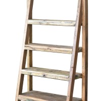 Βιβλιοθήκη Nextdeco ανακυκλωμένο ξύλο mahoni 4 επιπέδων Υ150x90x36/15εκ