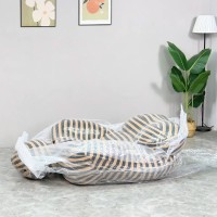 Compressed πολυθρόνα Nextdeco ριγέ μαύρο-άσπρο 102x120xΥ92εκ.