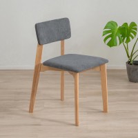 Καρέκλα τραπεζαρίας Nextdeco Natural μασίφ ξύλο γκρι Y77x44x52εκ.