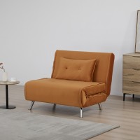 Πολυθρόνα κρεβάτι Nextdeco Berlin σκούρο πορτοκαλί Υ92x100x91εκ.