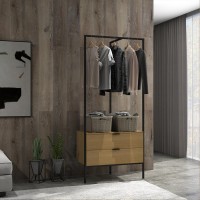Κρεμάστρα οργάνωσης ρούχων Nextdeco με δύο συρτάρια Υ190x85x45εκ