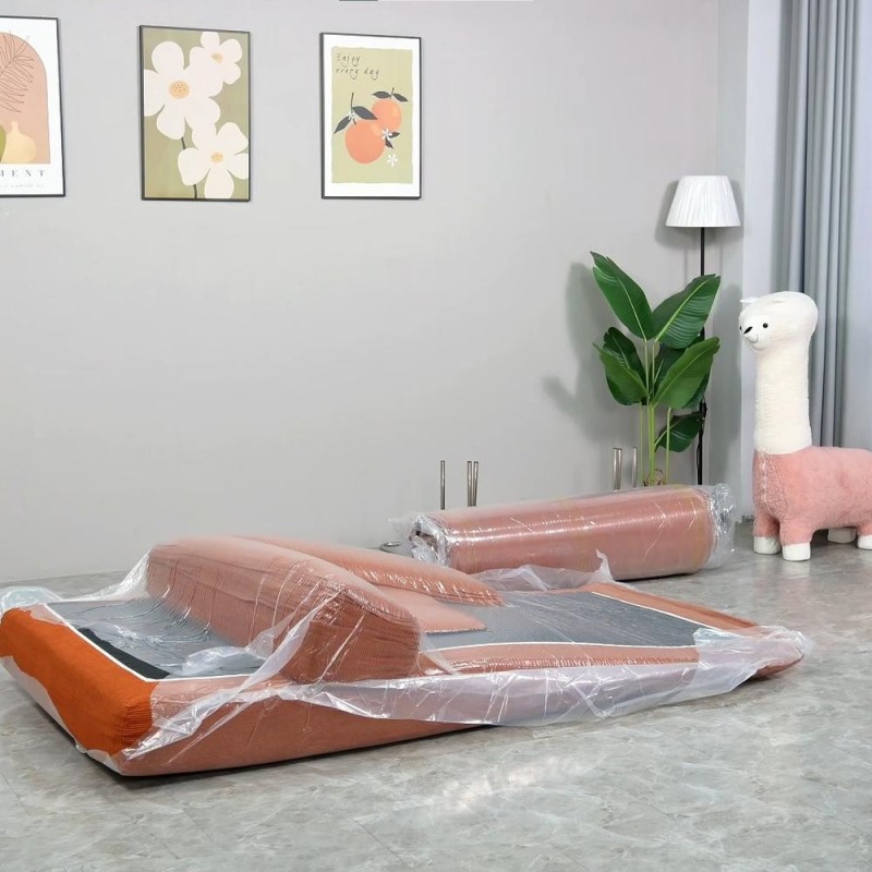 Compressed Nextdeco καναπές-κρεβάτι κίτρινος 200x100x75εκ.