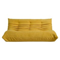 Compressed Nextdeco καναπές τριθέσιος Togo κίτρινος Υ70x174x102εκ.