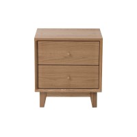 Κομοδίνο Nextdeco μασίφ ξύλο δρυός Υ55x45x35εκ.