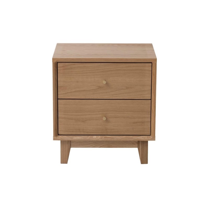 Κομοδίνο Nextdeco μασίφ ξύλο δρυός Υ55x45x35εκ.