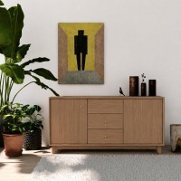 Μπουφές Nextdeco μασίφ ξύλο δρυός Υ75x120x40εκ.