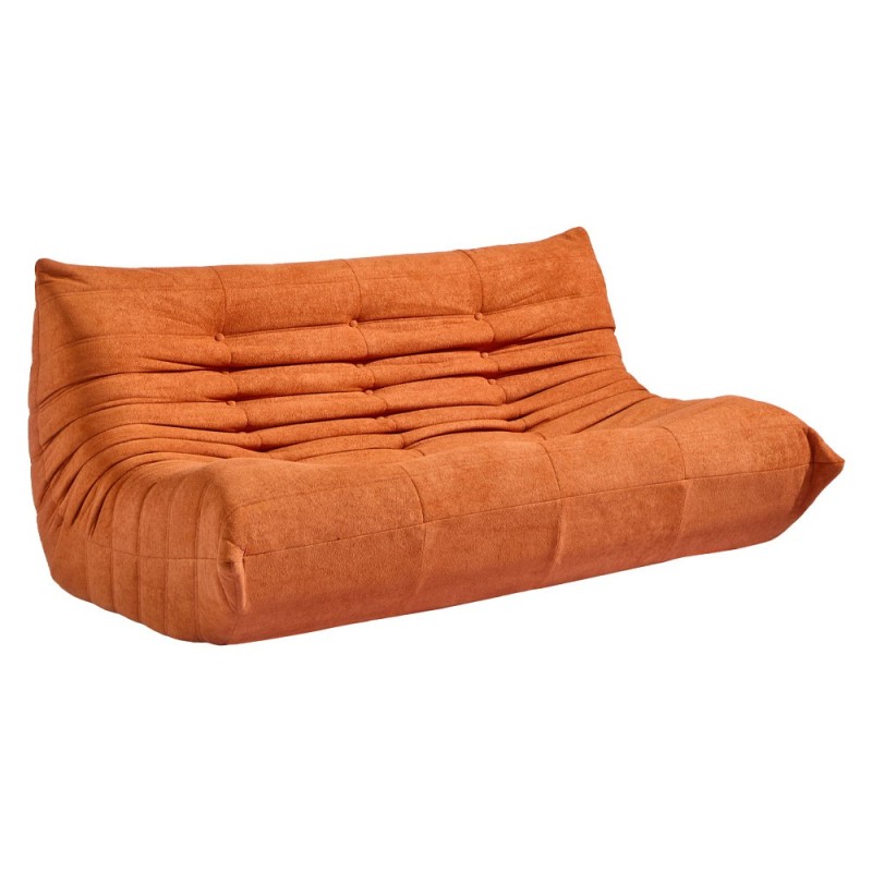 Compressed Nextdeco καναπές τριθέσιος Togo πορτοκαλί Υ70x174x102εκ.
