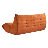 Compressed Nextdeco καναπές τριθέσιος Togo πορτοκαλί Υ70x174x102εκ.