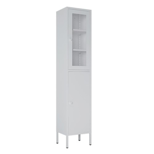 Ντουλάπι μεταλλικό Nextdeco με 2 πόρτες λευκό Υ180x35x30εκ.