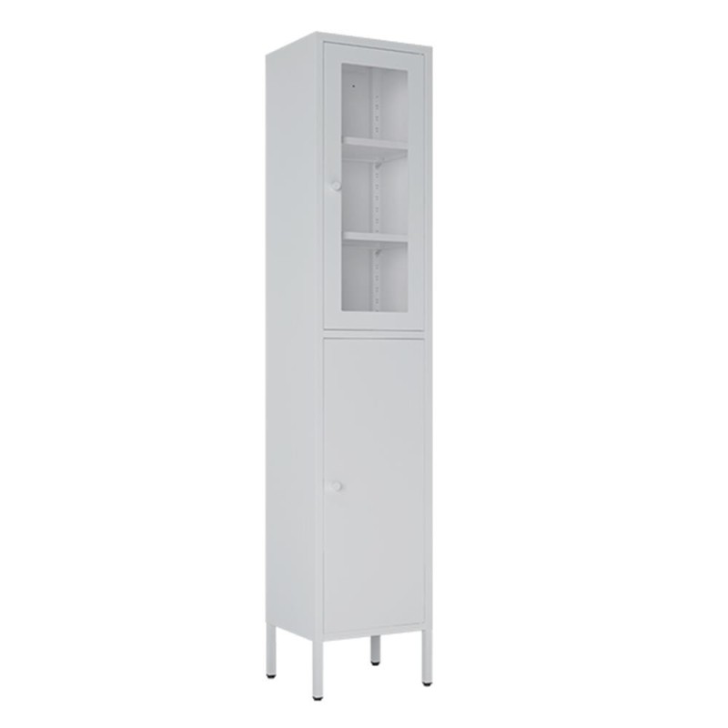 Ντουλάπι μεταλλικό Nextdeco με 2 πόρτες λευκό Υ180x35x30εκ.