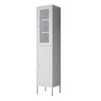 Ντουλάπι μεταλλικό Nextdeco με 2 πόρτες λευκό Υ180x35x30εκ.