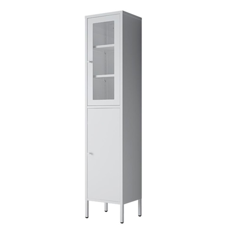 Ντουλάπι μεταλλικό Nextdeco με 2 πόρτες λευκό Υ180x35x30εκ.
