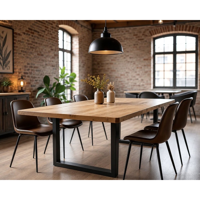Τραπέζι κουζίνας Nextdeco μασίφ ξύλο φτελιάς Υ79x180x100εκ.