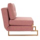 Πολυθρόνα-κρεβάτι Edda pakoworld ύφασμα ροζ 77x93x86εκ