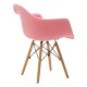 Πολυθρόνα Julita pakoworld πολυπροπυλενίου χρώμα ροζ - φυσικό