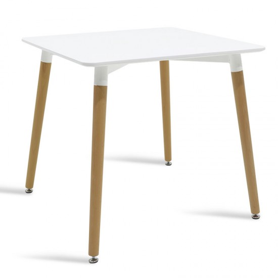 Τραπέζι Natali τετράγωνο MDF χρώμα λευκό 80x80x76εκ