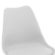 Καρέκλα Gaston pakoworld PP-PU λευκό-πόδι ξύλο λευκό