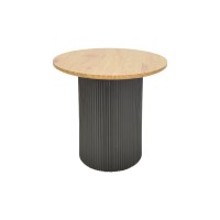 Tραπέζια σαλονιού Dovel pakoworld mdf σετ 2τεμ. sonoma-μαύρο μεταλλο