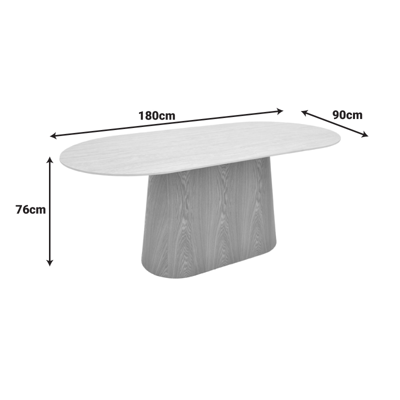 Τραπέζι Karlino pakoworld sintered stone σε όψη τραβερτίνας-mdf σε φυσική απόχρωση 180x90x76εκ