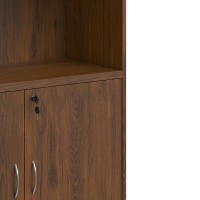 Βιβλιοθήκη γραφείου επαγγελματική Fesialo pakoworld καρυδί 80x40x180εκ