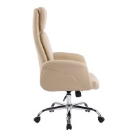Καρέκλα γραφείου διευθυντή Derjio pakoworld μπεζ pu 68x66x115εκ