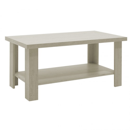 Τραπέζι σαλονιού RIANO pakoworld χρώμα γκρι-λευκό 89,5x49,5x42,5εκ