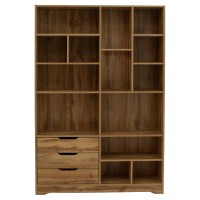 Βιβλιοθήκη Lucinda pakoworld oak 120x29.8x180.5εκ