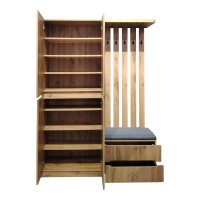 Έπιπλο εισόδου Zomie pakoworld σε oak απόχρωση 131x41.5x180.4εκ