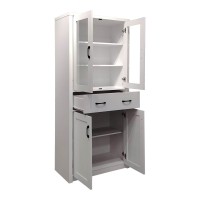 Βιτρίνα-ντουλάπα Nisso pakoworld σε λευκή απόχρωση 80x40x183.5εκ