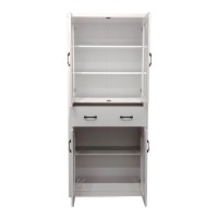 Βιτρίνα-ντουλάπα Nisso pakoworld σε λευκή απόχρωση 80x40x183.5εκ