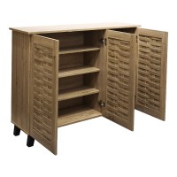 Παπουτσοθήκη-ντουλάπι Mantam pakoworld 16 ζεύγων sonoma 115.5x34x87εκ