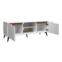 Έπιπλο τηλεόρασης Kemvio pakoworld  sonoma-λευκό 150x38x44εκ