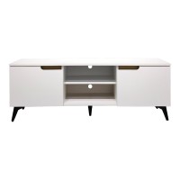 Έπιπλο τηλεόρασης Kemvio pakoworld  sonoma-λευκό 150x38x44εκ