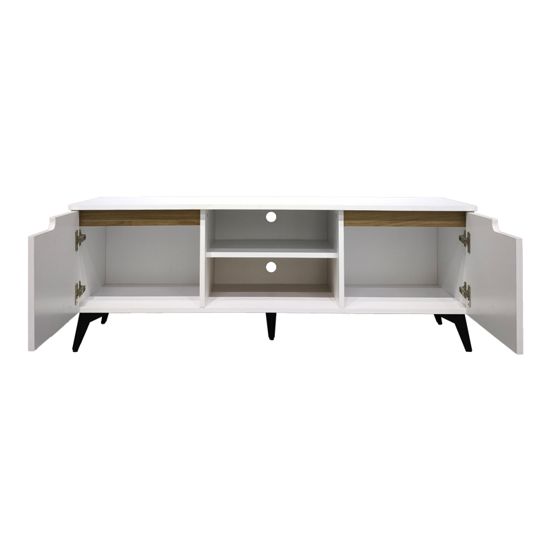 Έπιπλο τηλεόρασης Kemvio pakoworld  sonoma-λευκό 150x38x44εκ