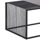 Τραπέζι σαλονιού Code pakoworld MDF μεταλλικό χρώμα μαύρο-φυσικό 120x60x45εκ